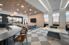 Houston apartment amenity space photographed for promotional use