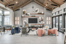 Houston real estate photographer capturing clubhouse interior