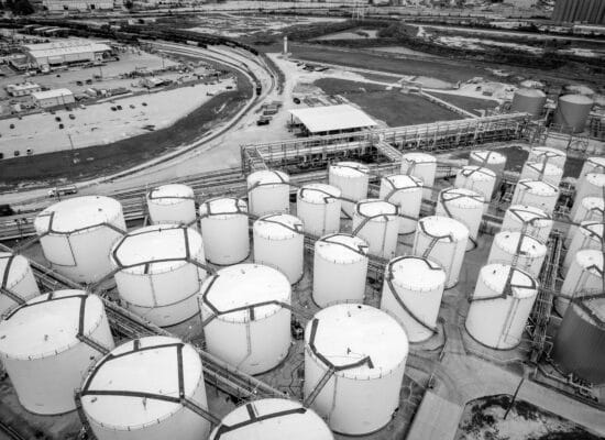 Industrial plant photography showcasing large-scale operations in Houston
