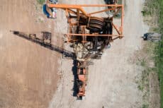 Industrial processing equipment captured in Houston facility environment