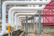 Industrial plant interior with mechanical systems photographed in Houston