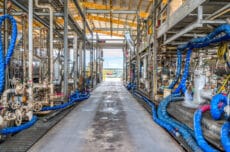 Houston industrial infrastructure with mechanical and structural elements