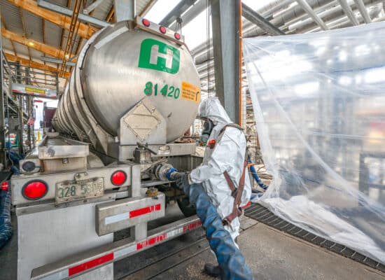 Industrial production facility photographed by Houston commercial photographer